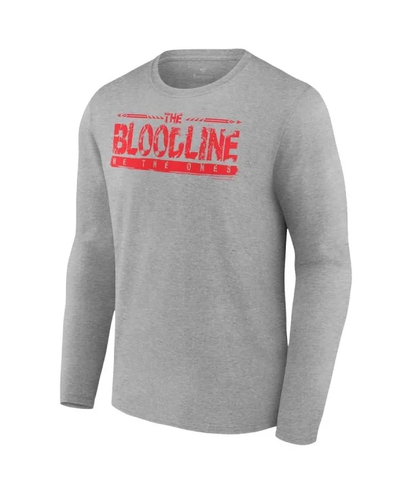 Men's Fanatics Branded Gray The Bloodline We The Ones Logo Long Sleeve T-Shirt $12.88 T-Shirts