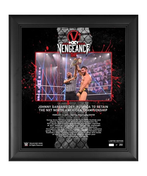 Johnny Gargano WWE Framed 15" x 17" NXT TakeOver: Vengeance Day Collage - Limited Edition of 250 $25.76 Home & Office