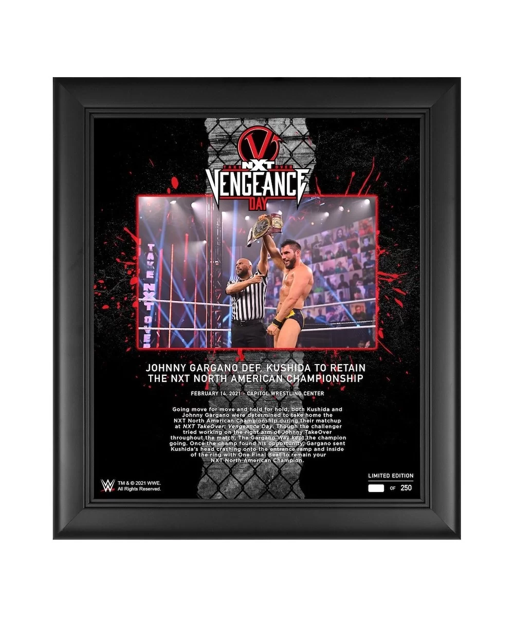 Johnny Gargano WWE Framed 15" x 17" NXT TakeOver: Vengeance Day Collage - Limited Edition of 250 $25.76 Home & Office