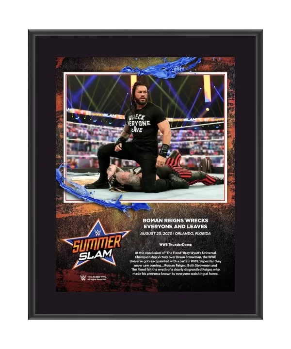 Roman Reigns WWE Framed 10.5" x 13" 2020 SummerSlam Sublimated Collage $7.68 Home & Office