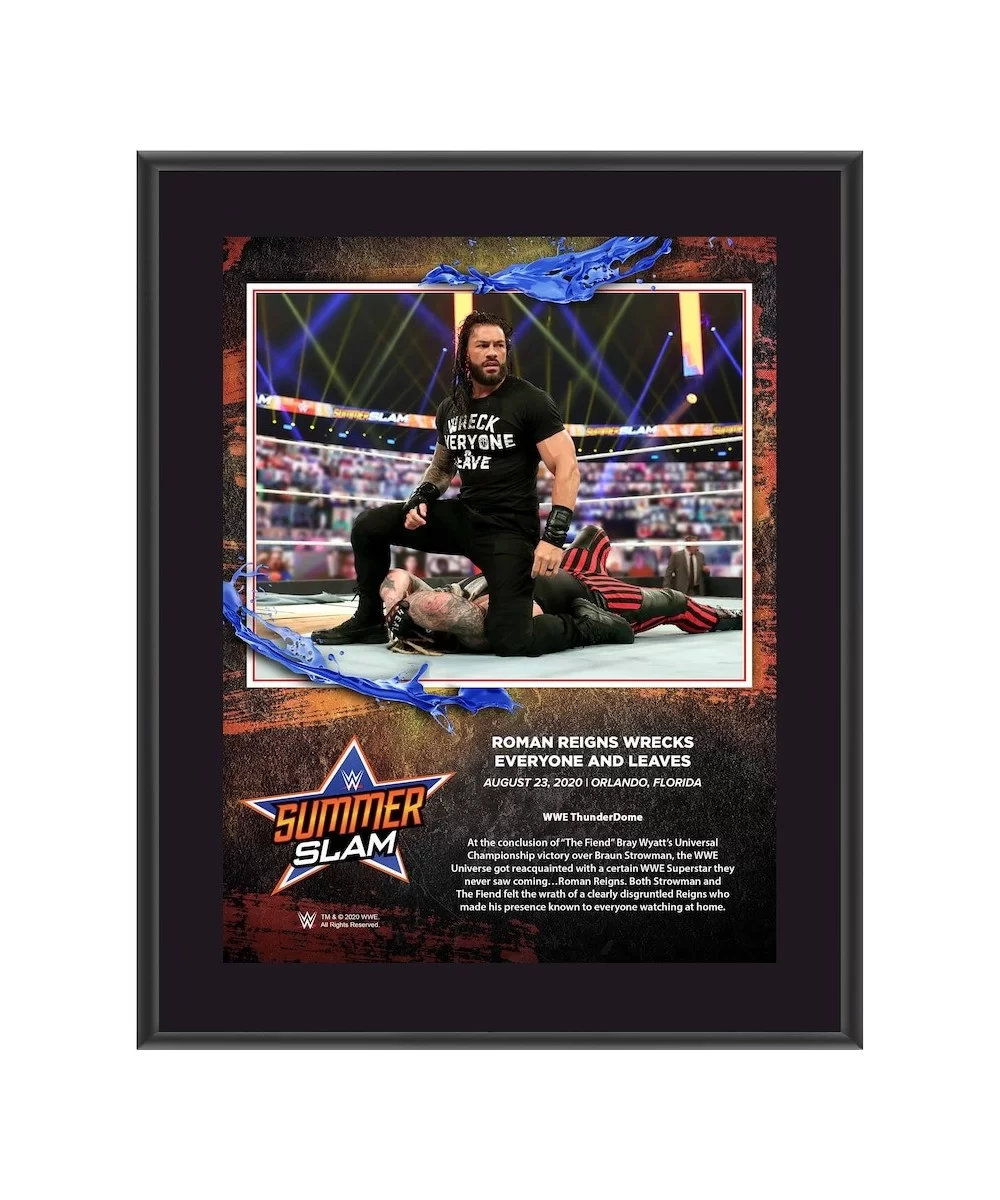 Roman Reigns WWE Framed 10.5" x 13" 2020 SummerSlam Sublimated Collage $7.68 Home & Office