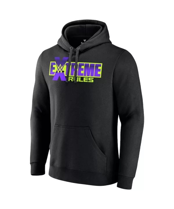 Men's Fanatics Branded Black Extreme Rules Official Logo Pullover Hoodie $18.40 Apparel