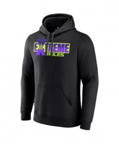 Men's Fanatics Branded Black Extreme Rules Official Logo Pullover Hoodie $18.40 Apparel