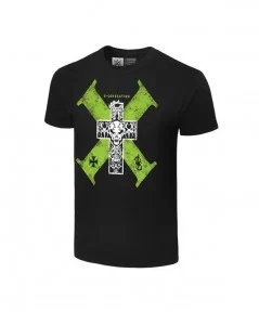 Men's Black D-Generation X Retro Cross T-Shirt $8.64 T-Shirts