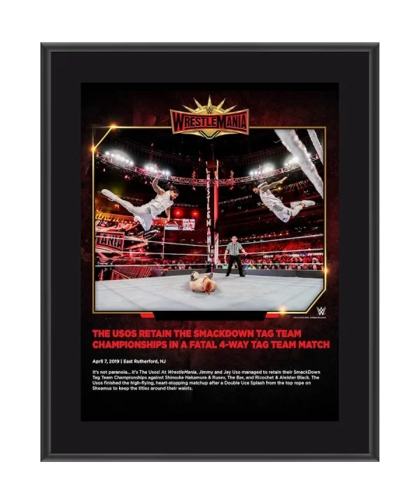 The Usos WWE Framed 10.5" x 13" WrestleMania 35 Sublimated Plaque $7.92 Collectibles