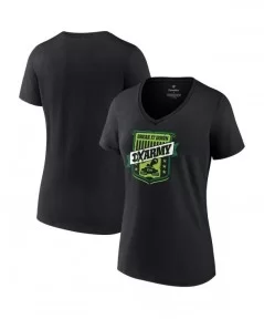 Women's Fanatics Branded Black D-Generation X Break It Down DX Army V-Neck T-Shirt $8.40 T-Shirts