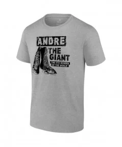 Men's Fanatics Branded Heather Gray Andre the Giant Eighth Wonder Of The World T-Shirt $10.08 T-Shirts