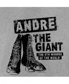 Men's Fanatics Branded Heather Gray Andre the Giant Eighth Wonder Of The World T-Shirt $10.08 T-Shirts