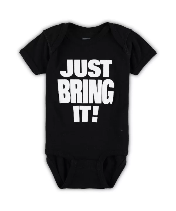 Newborn & Infant Black The Rock Just Bring It Bodysuit $3.60 Apparel