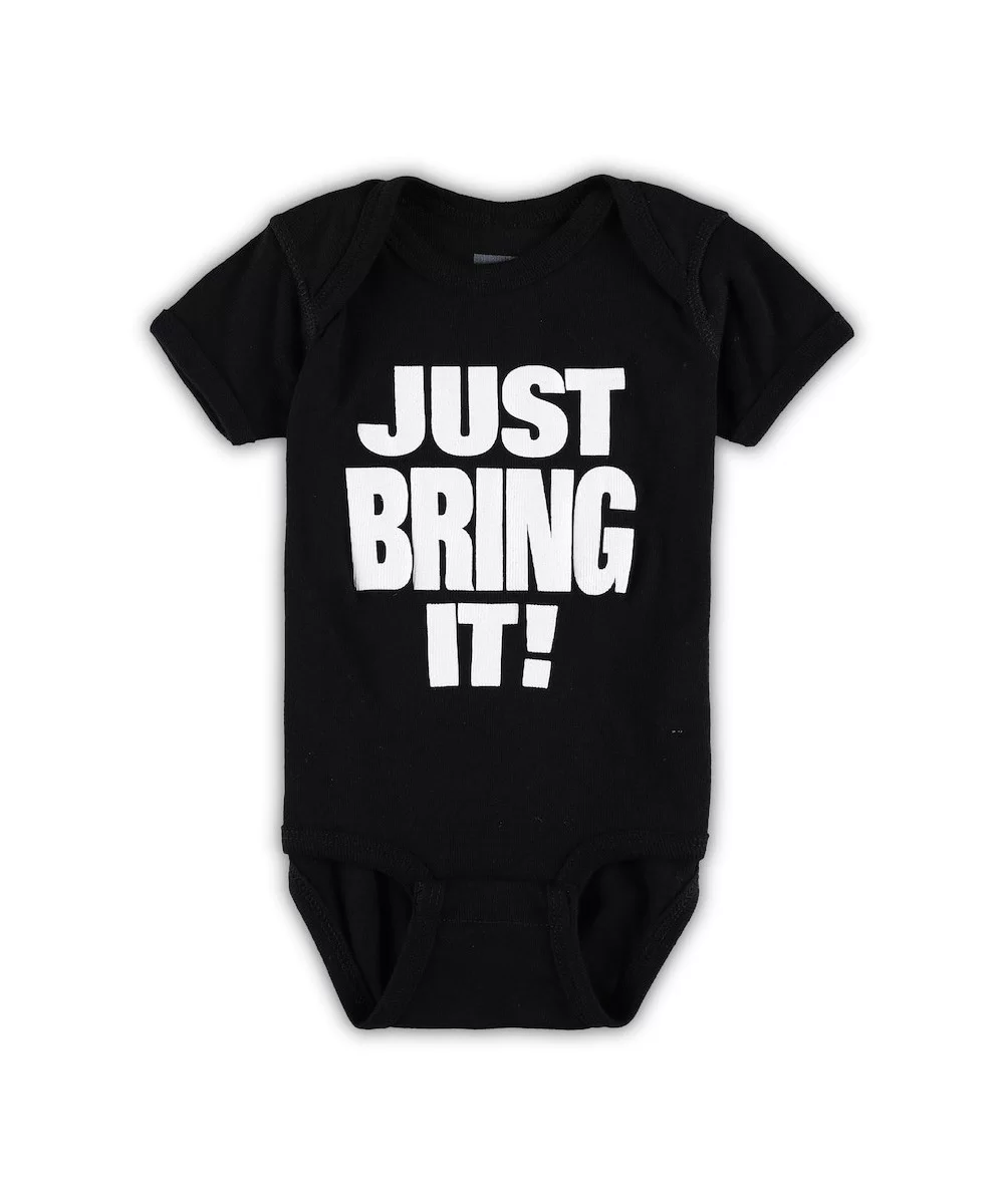 Newborn & Infant Black The Rock Just Bring It Bodysuit $3.60 Apparel