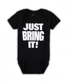 Newborn & Infant Black The Rock Just Bring It Bodysuit $3.60 Apparel