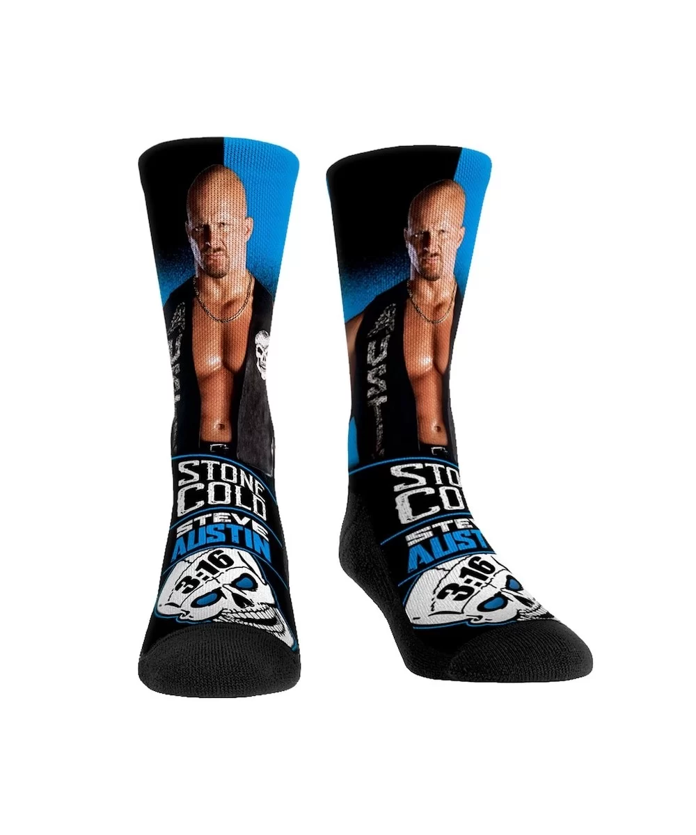 Youth Rock Em Socks "Stone Cold" Steve Austin Stare Down Crew Socks $5.76 Apparel