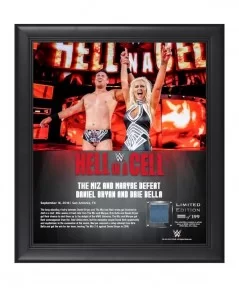 The Miz & Maryse WWE Framed 15" x 17" 2018 Hell In A Cell Collage with a Piece of Match-Used Canvas - Limited Edition of 199 ...