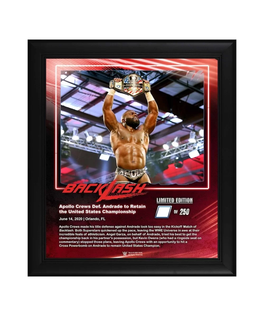 Apollo Crews WWE Framed 15" x 17" 2020 Backlash Collage - Limited Edition of 250 $20.16 Collectibles