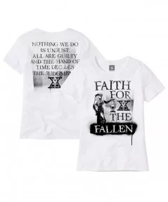 Women's White Karrion Kross & Scarlett Faith For The Fallen T-Shirt $10.32 T-Shirts