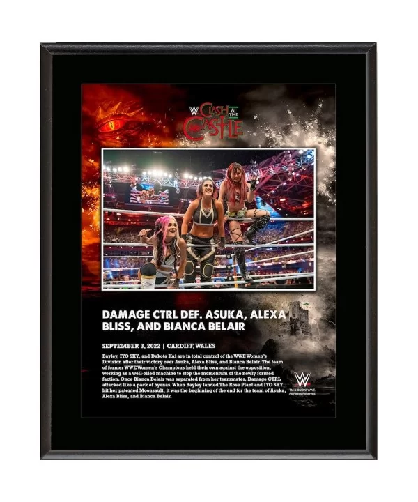 Bayley Iyo Sky and Dakota Kai of Damage CTRL WWE 10.5" x 13" 2022 Clash at the Castle Sublimated Plaque $9.36 Collectibles