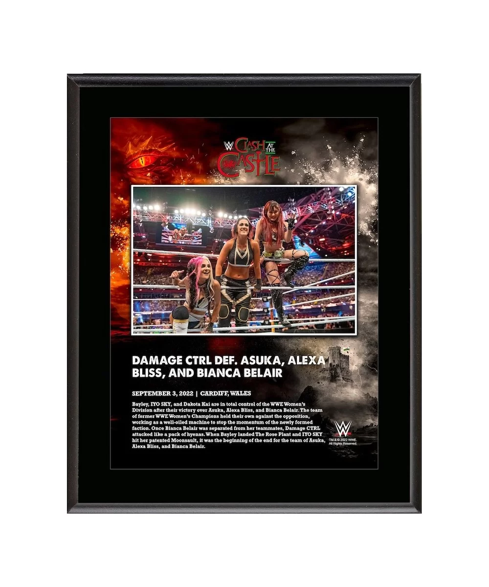 Bayley Iyo Sky and Dakota Kai of Damage CTRL WWE 10.5" x 13" 2022 Clash at the Castle Sublimated Plaque $9.36 Collectibles