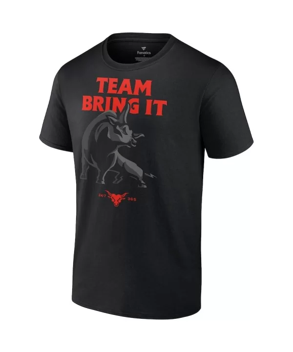 Men's Fanatics Branded Black The Rock Team Bring It T-Shirt $7.68 T-Shirts