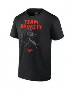 Men's Fanatics Branded Black The Rock Team Bring It T-Shirt $7.68 T-Shirts