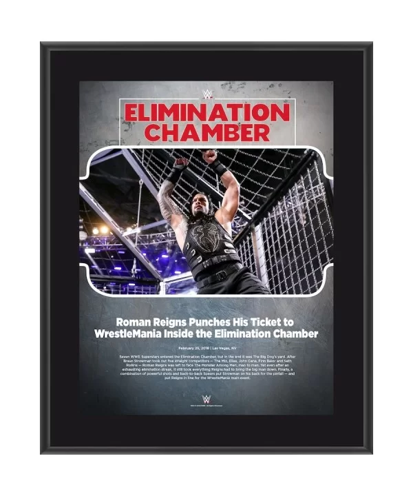 Roman Reigns 10.5" x 13" 2018 Elimination Chamber Sublimated Plaque $8.64 Home & Office