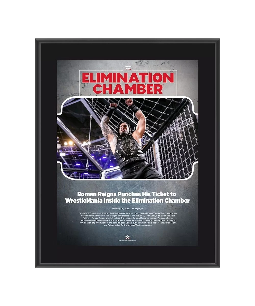 Roman Reigns 10.5" x 13" 2018 Elimination Chamber Sublimated Plaque $8.64 Home & Office