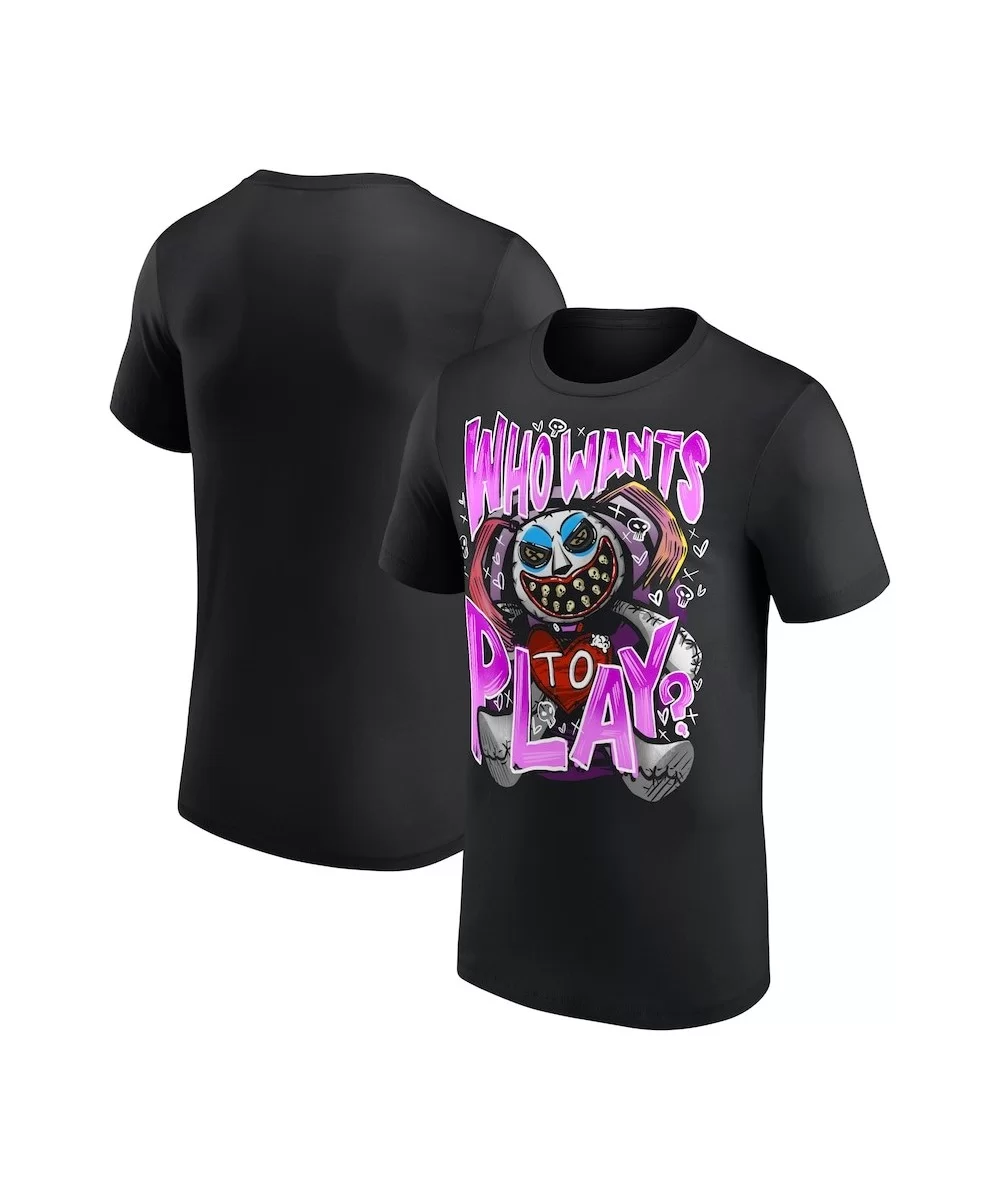 Men's Black Alexa Bliss Who Wants to Play T-Shirt $8.64 T-Shirts