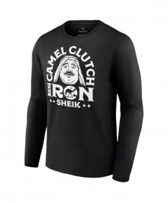 Men's Fanatics Branded Black The Iron Sheik Camel Clutch Illustrated Long Sleeve T-Shirt $8.40 T-Shirts