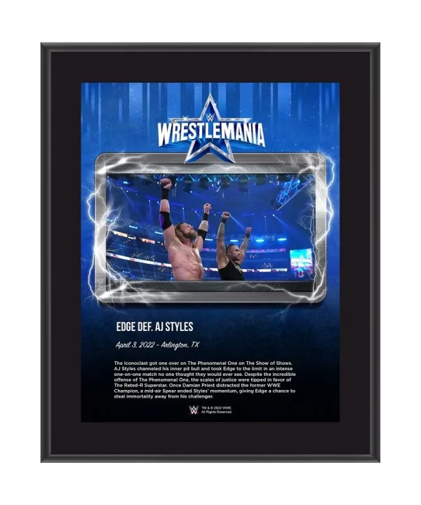 Edge 10.5" x 13" WrestleMania 38 Night 2 Sublimated Plaque $7.20 Home & Office