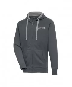 Men's Antigua Charcoal WrestleMania Retro Logo Victory Full-Zip Hoodie $22.80 Apparel