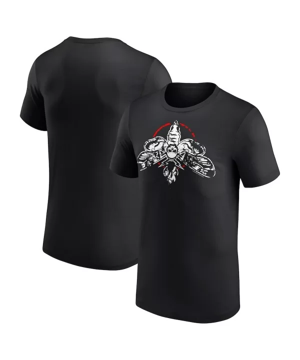 Men's Black Bray Wyatt Moth T-Shirt $9.60 T-Shirts