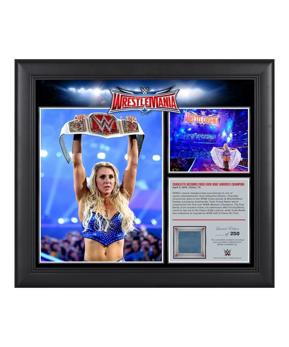 Charlotte Flair Framed 15" x 17" WrestleMania 32 Collage with a Piece of Match-Used Canvas - Limited Edition of 250 $19.04 Co...