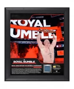 Brock Lesnar Framed 15" x 17" 2018 Royal Rumble Collage with a Piece of Match-Used Canvas - Limited Edition of 199 $25.76 Hom...