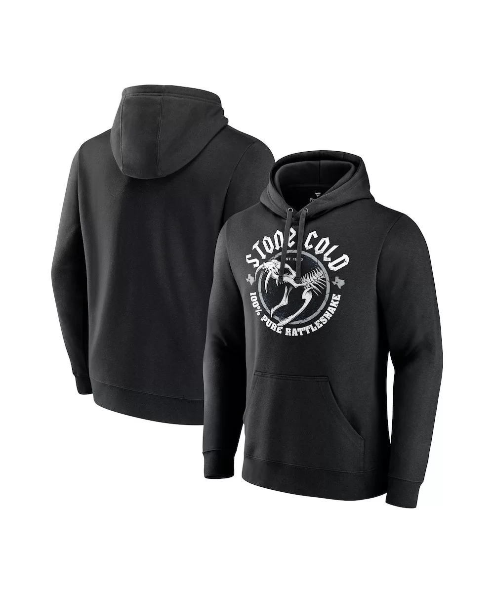 Men's Black "Stone Cold" Steve Austin 100% Pure Rattlesnake Pullover Hoodie $19.60 Apparel