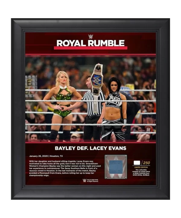 Bayley Framed 15" x 17" 2020 Royal Rumble Collage with a Piece of Match-Used Canvas - Limited Edition of 250 $18.48 Collectibles