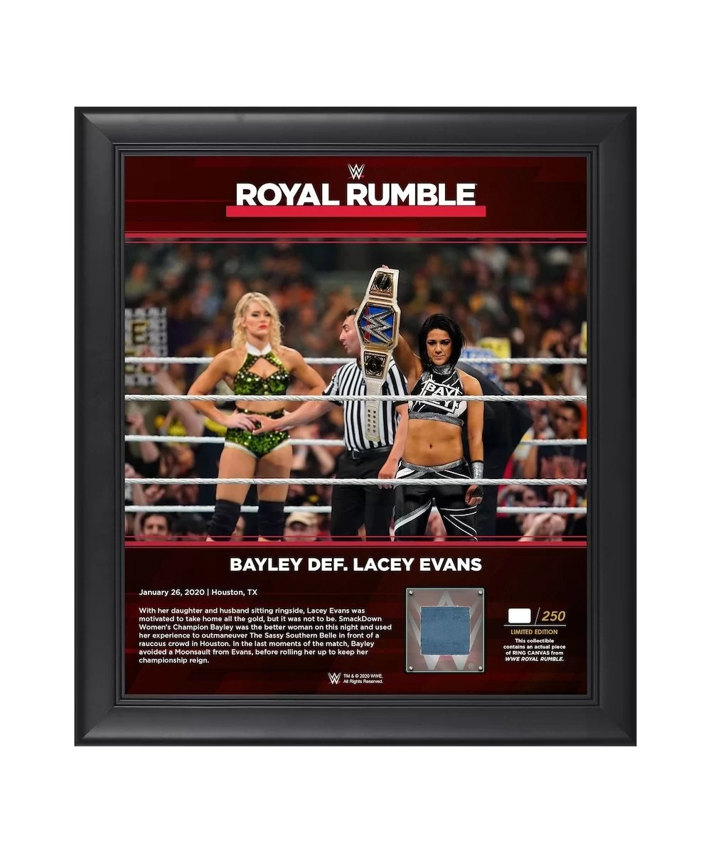 Bayley Framed 15" x 17" 2020 Royal Rumble Collage with a Piece of Match-Used Canvas - Limited Edition of 250 $18.48 Collectibles