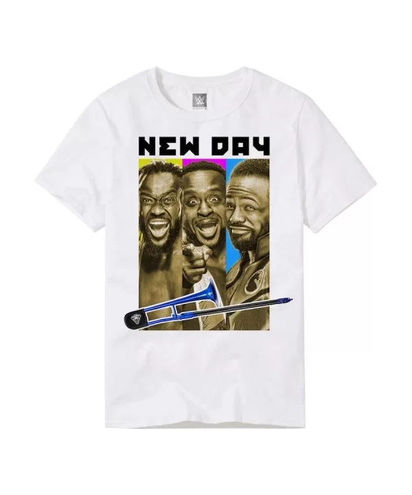 Men's White The New Day Photo T-Shirt $4.71 T-Shirts