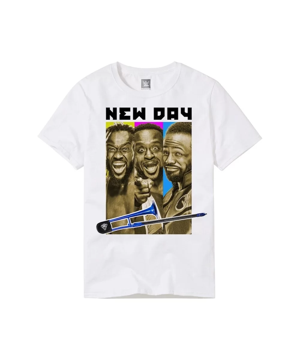 Men's White The New Day Photo T-Shirt $4.71 T-Shirts