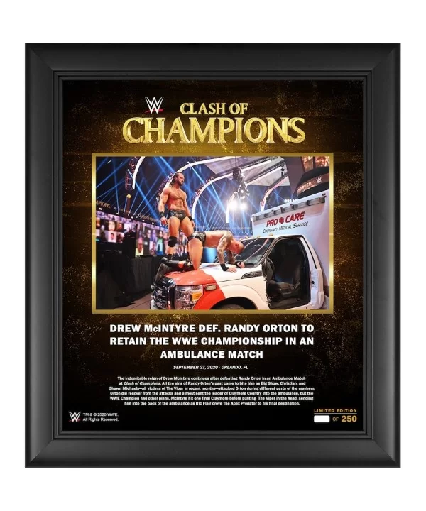 Drew McIntyre WWE Framed 15" x 17" 2020 Clash of Champions Collage - Limited Edition of 250 $20.72 Home & Office