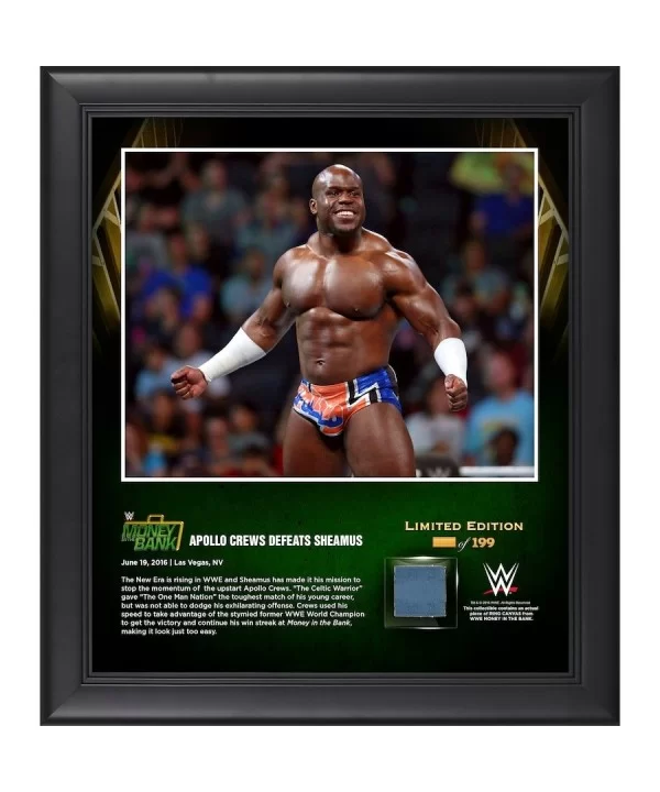 Apollo Crews Framed 15" x 17" 2016 Money In The Bank Collage with a Piece of Match-Used Canvas - Limited Edition of 199 $27.4...