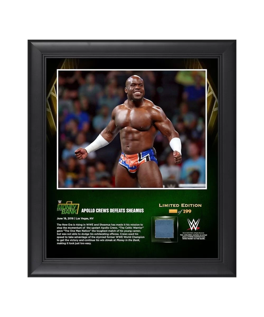 Apollo Crews Framed 15" x 17" 2016 Money In The Bank Collage with a Piece of Match-Used Canvas - Limited Edition of 199 $27.4...