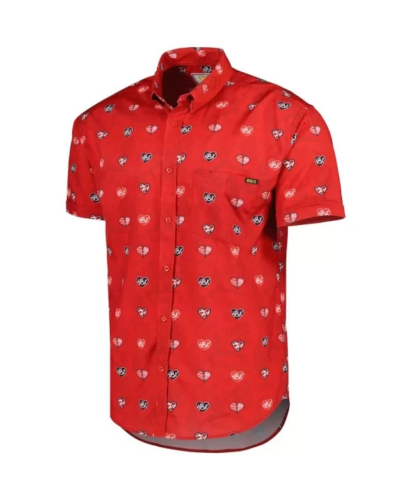 Men's RSVLTS Red Shawn Michaels Heartbreaker KUNUFLEX Button-Down Shirt $19.04 Apparel