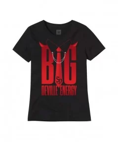 Women's Black Sonya Deville Big Deville Energy T-Shirt $6.53 T-Shirts