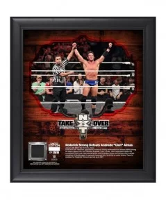 Roderick Strong Framed 15" x 17" NXT TakeOver: San Antonio Collage with a Piece of Match-Used Canvas - Limited Edition of 199...