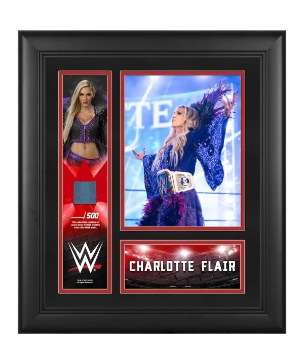 Charlotte Flair Framed 15" x 17" Collage with a Piece of Match-Used Canvas - Limited Edition of 500 $25.20 Collectibles