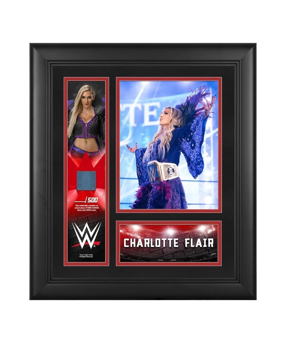 Charlotte Flair Framed 15" x 17" Collage with a Piece of Match-Used Canvas - Limited Edition of 500 $25.20 Collectibles