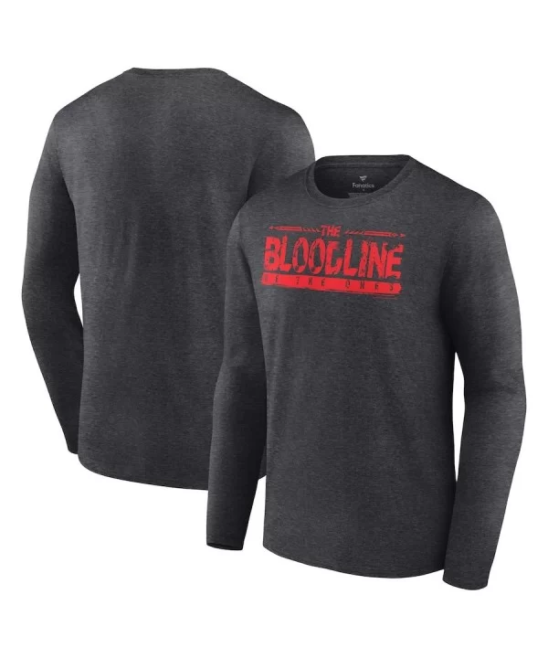 Men's Fanatics Branded Charcoal The Bloodline We The Ones Logo Long Sleeve T-Shirt $12.04 T-Shirts