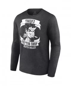 Men's Fanatics Branded Heather Charcoal The Undertaker Taker's Tattoo Shop Retro Long Sleeve T-Shirt $8.68 T-Shirts