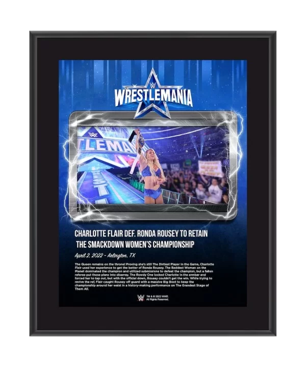 Charlotte Flair 10.5" x 13" WrestleMania 38 Night 1 Sublimated Plaque $9.12 Collectibles