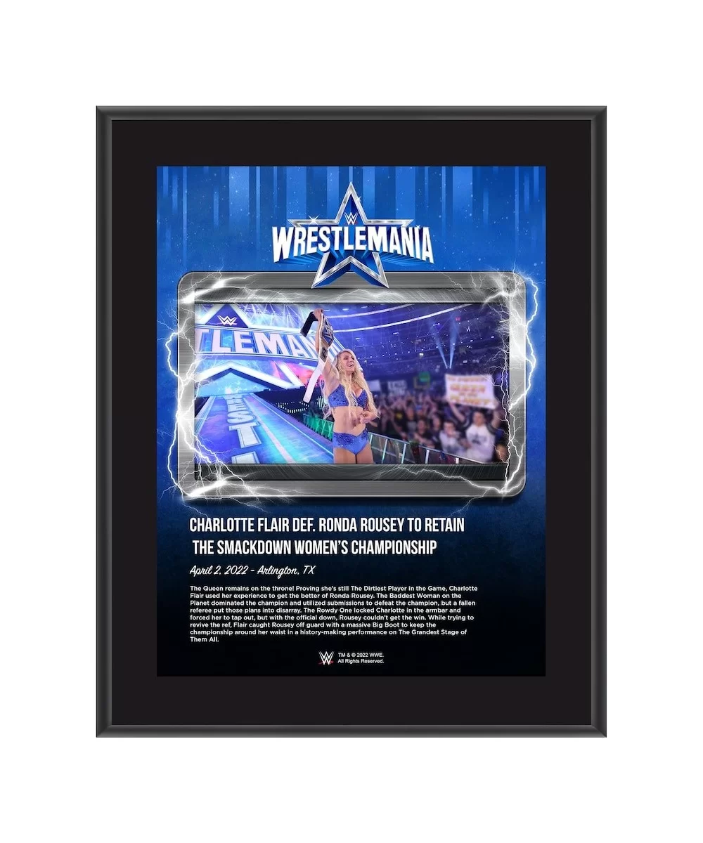 Charlotte Flair 10.5" x 13" WrestleMania 38 Night 1 Sublimated Plaque $9.12 Collectibles