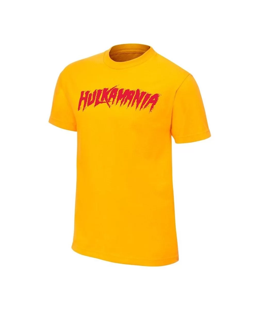 Men's Yellow Hulk Hogan Hulkamania T-Shirt $9.60 T-Shirts